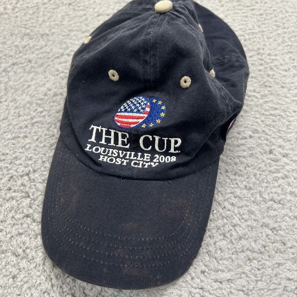 The Cup Hat Mens adjustable USA Europe Golf Padraig Harrington Paul Casey Signed - Picture 1 of 5